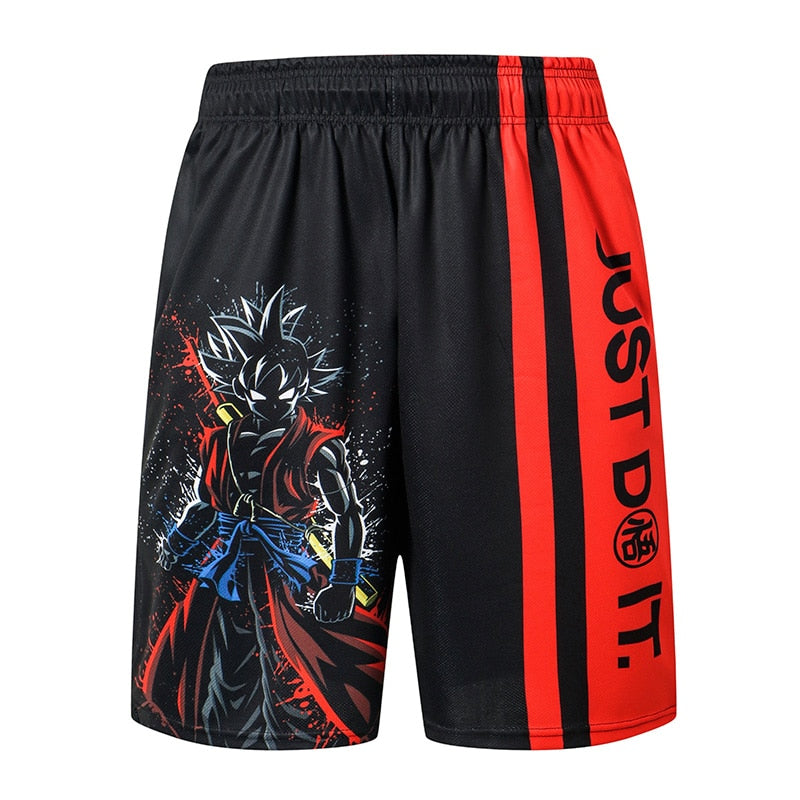 New dargon ball z GOKU Loose Sport Shorts Men Cool Summer Basketball Short Pants
